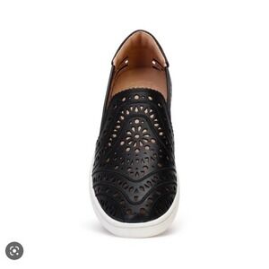 UGG LASER CUT LEATHER SLIP ON SNEAKER